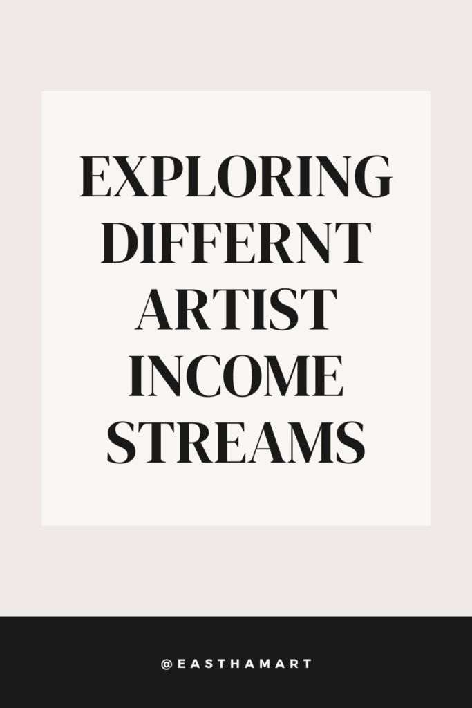 exploring different artist income streams pinterest image
