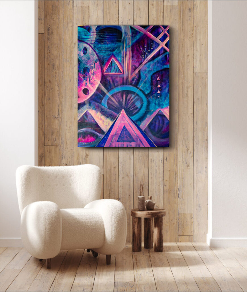 abstract pyramid art