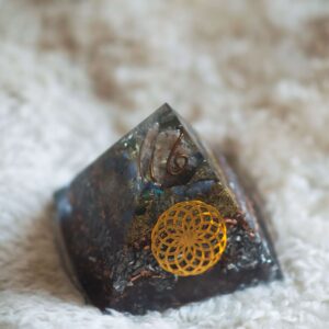 Moldavite Orgonite Pyramid (3.5")